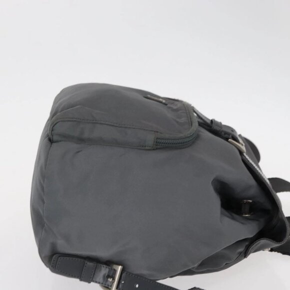 PRADA Backpack Nylon Gray Silve main image 6